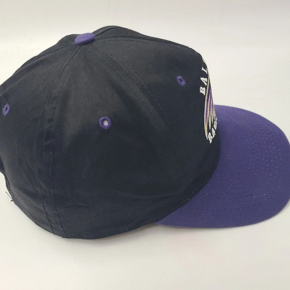 Vintage‎ Baltimore Ravens Hat Snapback (Fits Small) New Era KMG Black Purple NFL